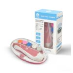 Electric baby nail trimmer with LED light and 6 filing heads for newborn babies
