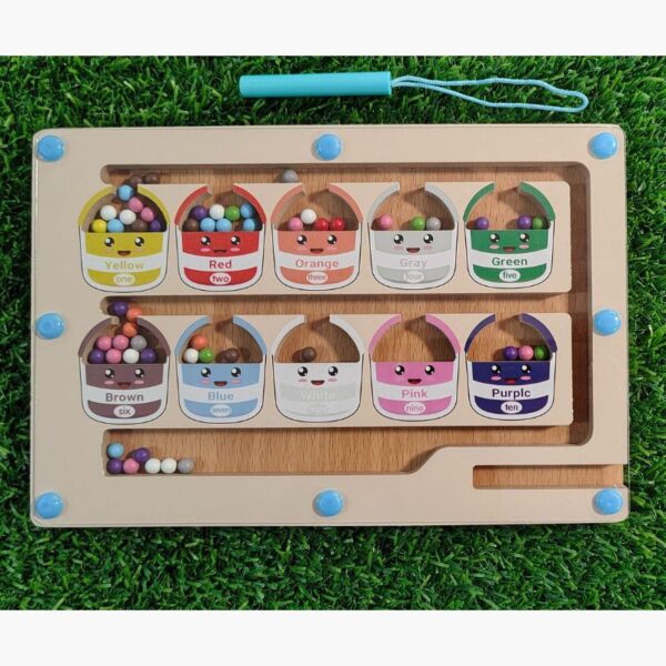 Magnetic color number maze wooden counting puzzle board for kids – educational color matching toy to Magnetic color number maze wooden counting puzzle board for kids – educational color matching toy to improve fine motor and concentration skills