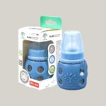 Minitree slim neck glass feeding bottle 60ml blue for newborn baby