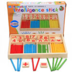Colorful Montessori Mathematical Intelligence Stick Wooden Educational Toy for Kids – Counting and Number Learning Set