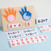 Wooden counting hands board for learning numbers in Bangladesh