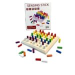 Safe wooden sensing stick toy for preschool children