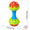 jhunjhuni baby rattle hand teether soft silicone dumbbell design safe for teething babies