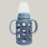 Minitree feeding bottle food grade silicone nipple blue 120ml