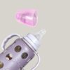 Minitree purple glass feeding bottle plastic protective cover 120ml