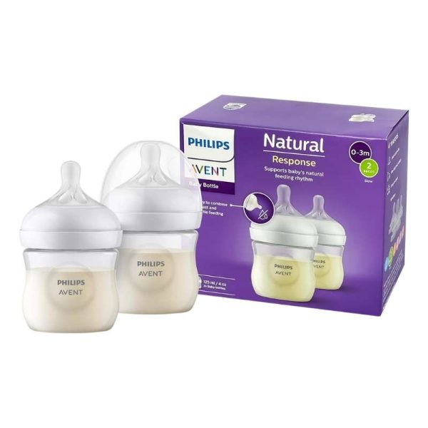 Philips Avent 260ml twin baby feeding bottles wide neck anti colic