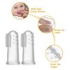 Finger fit baby toothbrush easy control silicone brush for infants