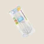 Baby spoon feeder leak proof cap and measurement markings