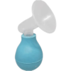 Close-up of silicone flange on manual breast pump