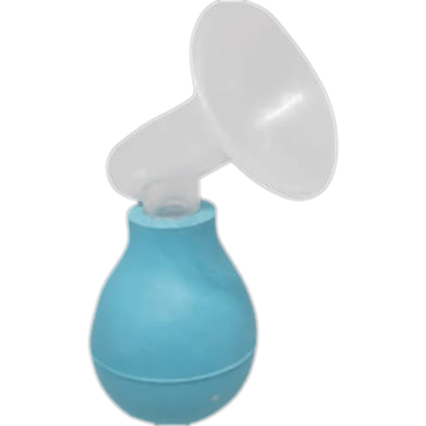 Close-up of silicone flange on manual breast pump