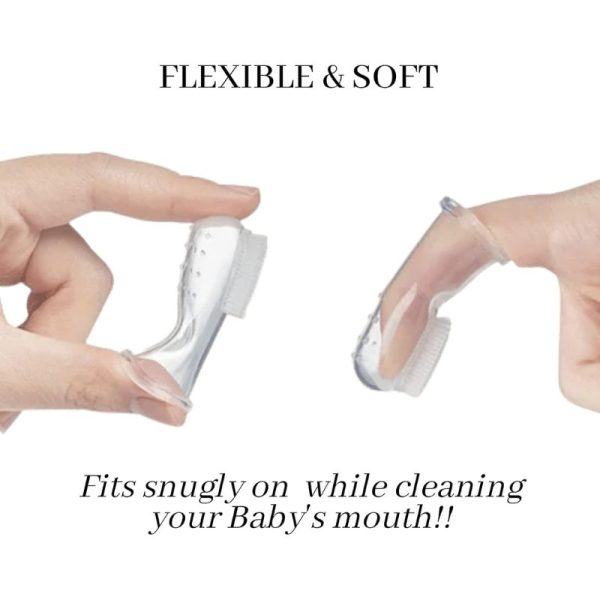 Baby finger toothbrush with case portable hygienic storage